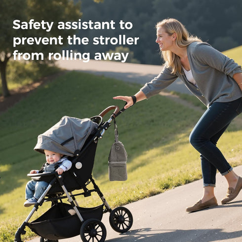 Momcozy Handle Strap for Baby Stroller | Safety Wrist Leash | Adjustable Pram Wheelchair Hand Leash | with Hooks