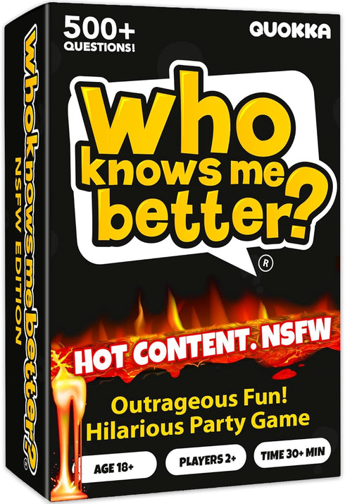 QUOKKA Fun Card Board Game for Adults - Bachelorette Party Game - 500 Questions | Know Your Friends' Dark Sides