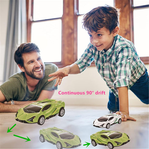 2 Pack Race Cars, Pull Back Inertial Drift Car Models for Toddlers, Perfect Toy Set for Ages 4-8