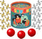 Jacks Game with Ball, Retro Vintage Jax Game for Kids and Adults, Classic Board Game with 18 Metal Jacks