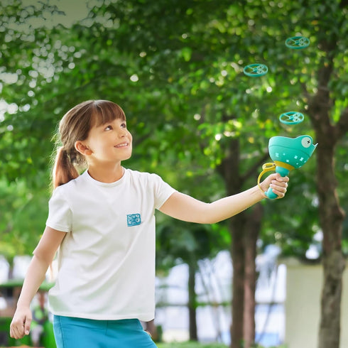 Outdoor Flying Disc Launcher Toy (2PCS), Catching Games for Kids Ages 4-8, Fun Toddler Toy for Ages 3-8