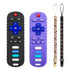 2-Pack Silicone Baby Teething Toys, Fire TV Remote Shape for 6-18 Months Infant Educational Sensory Toy