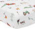 100% Farmyard-Themed Soft Muslin Crib Sheet for Babies | Cotton Fitted Sheet