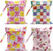VBCVBGFH 4 Pack Cute Colorful Checkered Plaid Bow Lemon Wet Bag Waterproof Washable