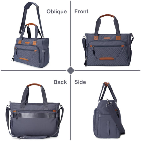 16 Inch 3 FHELAD Diaper Bag Tote, with Laptop Compartment and cooler Pocket Ideal for Boy (Dark Gray)