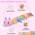 Baby Infant Musical Toy, Soft Stuffed Animal with Multi Textures, Rattle, Crinkle for Newborns