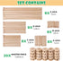 Wooden Building Blocks 60PCS Montessori STEM Toy for Kids 6+, Natural Wood Educational 3D Playset