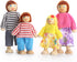 Lovely Happy Family Dolls Playset, Wooden Figures Set of 7 People with Dog for Kids Children Toddlers Dollhouse Pretend