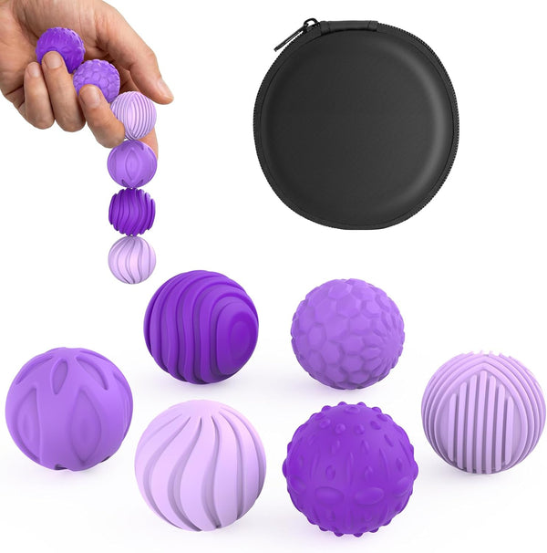 Silicone Magnetic Fidget Balls for Adults - 6PCS Stress Relief Sensory Toys