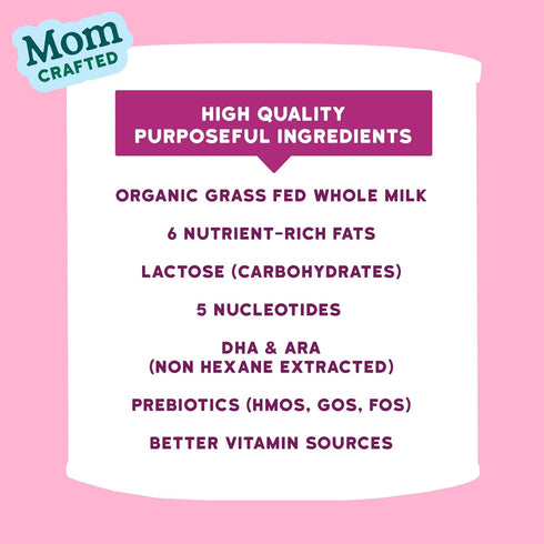 12-36 A2 A2 21 Oz Serenity Kids Month Whole Milk Toddler Formula Powder - Organic Grass-Fed Whole Milk