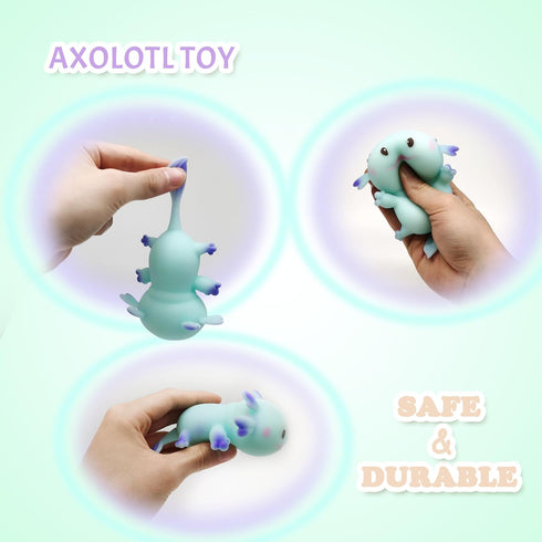 ZTATU (1PCS) Axolotl Squishy Toys Stress Balls for Adults Salamander Squishy Dough Ball, Sensory Toys Fidget Balls
