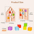Wooden Building Blocks Set for Kids, 24 PCS Rainbow Gem Cubes Stacking Blocks, Montessori Stacking Toy for Ages 3-6