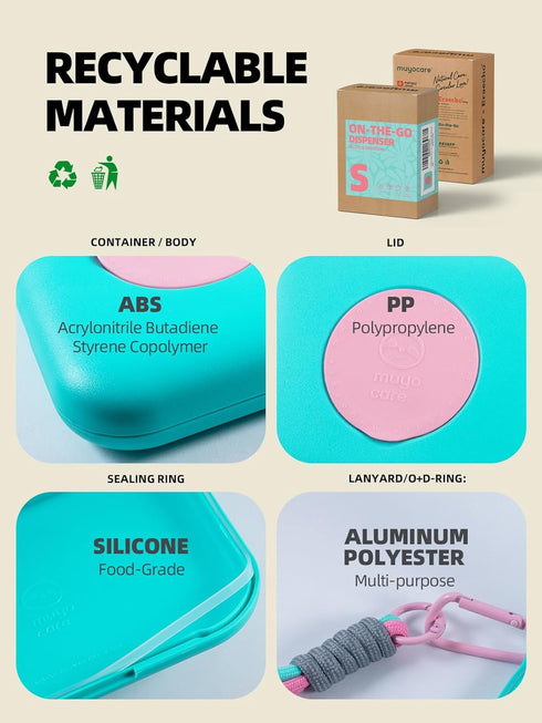 Eraecho Baby Wipes Dispenser for Stroller & Diaper Bag, Refillable Portable Tissue Case, Waterproof Travel Wipes