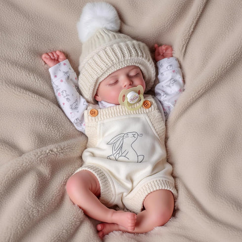 20 Inches 3+ BABESIDE Reborn Baby Doll Girl, Realistic Sleeping Newborn with Cloth Body & Vinyl Limbs, Lifelike Real