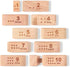 Lasoba 1-10, 10 3 Wooden Number Building Blocks, Large Digit Blocks Pcs Math Blocks Number Toys for Kids, Educational