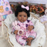 18 Inch 3+ WOOROY Realistic Reborn Baby Doll Black Girl African American Newborn Baby with Soft Body, Lifelike Handmade