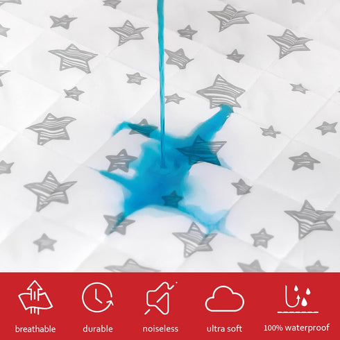 52" 28" 8", Crib Mattress Protector Waterproof, Quilted Crib Mattress Pad Cover x Extra Soft Breathable Toddler Bed
