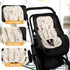 2 Infant Car Seat Insert with Strap Pads, Super Soft Carseat Head and Body Support for Baby Boys and Girls, Reversible