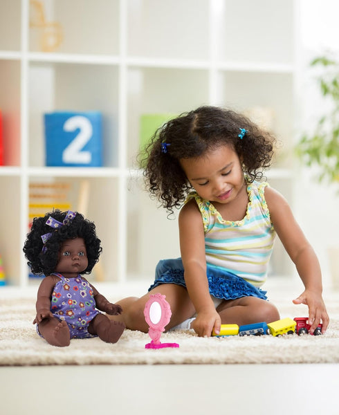 3 4 5 6 Old,12 inch 2-Sets GAGAKU Black Baby Doll for Years Black Baby Dolls for Girls with Curly Hair, Doll