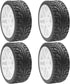 ShareGoo OD 4.09" Rubber 1/8 RC Buggy Tires and 17mm Hex Wheels Rim Compatible with Arrma Typhon Kyosho Losi VRX Redcat