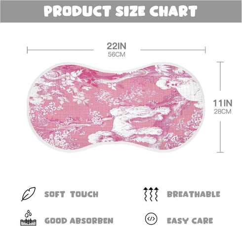YETTASBIN Cute Dog Muslin Baby Burp Cloth, Super Soft Absorbent Cotton Burp Rag Baby Bibs Feeding Cloth for Newborn