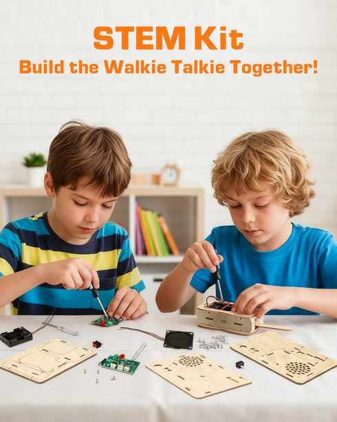 8-14, 8-10 10-12 STEM Science Kits Toys DIY Walkie Talkie Kit for Kids Age Science Project Electronics Kit Educational