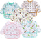 PandaEar 5 Pack Long Sleeve Bibs, Waterproof Full Bib with Sleeves for Babies 6-24 Months