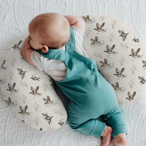 Wild Ducks Mallards Baby Nursing Pillow Covers for Boy Girl Vintage Duck Hunting Nursing Pillow Slipcovers