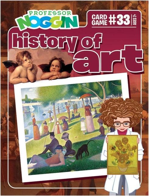 Outset Media Professor Noggin's History of Art Trivia Card Game - an Educational Trivia Based Card Game for Kids - Trivia, True or False, & Multiple Choice - Ages 7+ - Contains 30 Trivia Cards