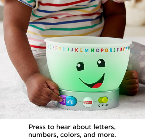 Fisher-Price Laugh & Learn Magic Color Mixing Bowl Baby Learning Toy with Pretend Food, Music & Lights for 6+ Months