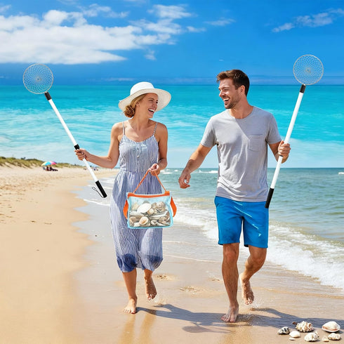 6 2 2 2 Liliful Pcs New Shelling Tools for Beach Include Shark Tooth Sifter with Adjustable Handle Sand Scoop Shell
