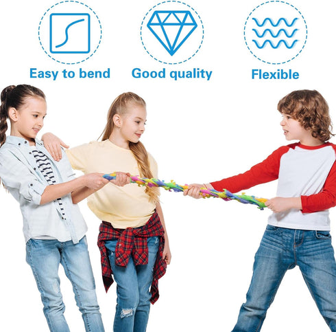 12 Pack Stretchy Fidget Toy, Colorful Sensory Strings for Kids and Adults Stress Relief Gift