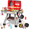 Kids Kitchen Playset with Play Food, 41Pcs Grill Toys with Simulated Smoke Sound & Light, Outdoor Pretend Play Set for