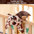 Longhorn Baby Security Blanket Lovey Baby Shower Cow Spotted Cowhide Print Stuffed Cow Snuggler First Birthday Unisex