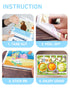 40 Pack 12" 18" 3 Babebay Disposable Placemats for Baby, Sticky Toddler Placemat for Restaurants, Dining Table, Party