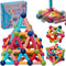 COUOMOXA 74 PCS Magnetic Blocks Sticks, Construction Building Learning Education Toys for 3+ Year Old