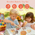 Set,Children Wooden Play Food Toys for Toddler,Kids Baking Cutting Game Kitchen Bakery Pretend Play,Early Educational