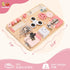Potatomato Pink Montessori Wooden Busy Board Sensory Toy for Toddlers Educational Activity Board for Kids Fine Motor
