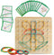 Wooden Geoboard with Rubber Bands, Montessori Educational Toy for Kids, Graphical Math Pattern Blocks & Cards