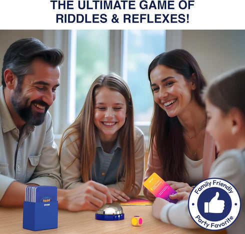 10, 11, 12 3-8 Gouda Games Dare to Ding - Game of Riddles & Reflexes, Fast-paced Card Game, Test Your Wits