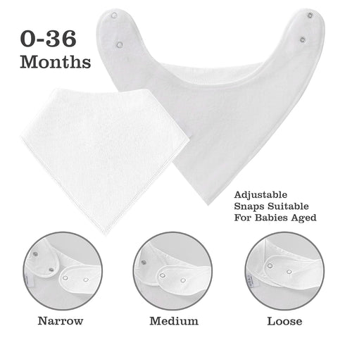10 Pack 100% Baby Bibs Bandana Drool Bibs for Infant, Boys, Girls, Unisex Cotton Drooling, Soft and Absorbent