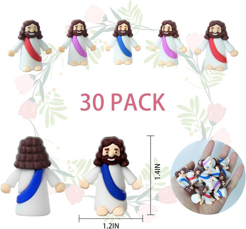 Mini Jesus Figurine Set - 30pcs Action Figures, Tiny Jesus Figures for Hide and Seek Religious Gifts for Easter