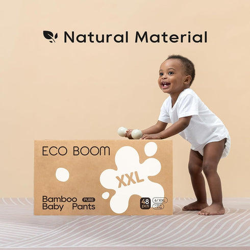 6 33+lb, 48 Count ECO BOOM Training Pants for Toddler Potty, Hypoallergenic for Sensitive Skin, Size (XXL) Suitable