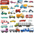 decalmile Cars Wall Stickers, Peel and Stick Wall Decals for Kids Room, Nursery, Bedroom, Classroom Decor