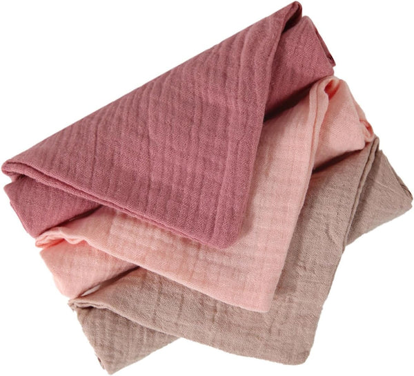 jiahesuw 4pieces Baby Wipe Towel Washcloths 4 Layers Handkerchief Infant Bibs Burp Cloths