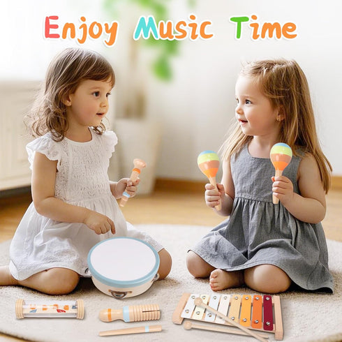 Sets, 2 3 4 18 Toddler Musical Instruments Montessori Wooden Percussion Educational Baby Musical Toys Xylophone Maracas