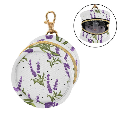 YETTASBIN Lavender Portable Pacifier Holder Case with Metal Hook Buckle & Zipper for Diaper Bag and Stroller, Versatile