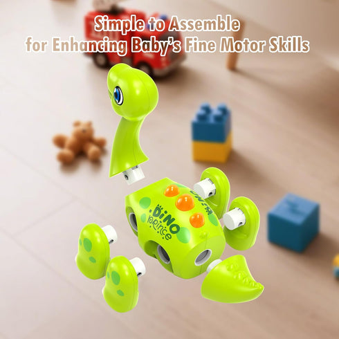 1 12-18 1 2 3 Marstone Toddler Dinosaur Toys for Year Old Boy Gifts: Educational Light Up Sound Building Baby Musical