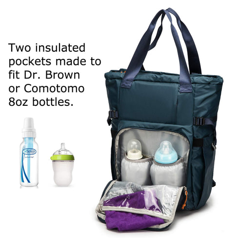 Backpack, 25L 18.5 Oz Perilogics Baby Diaper Bag Large Capacity, Ultra Lightweight, Sporty Convertible Multifunction