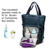 Backpack, 25L 18.5 Oz Perilogics Baby Diaper Bag Large Capacity, Ultra Lightweight, Sporty Convertible Multifunction